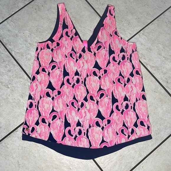 Lilly‎ Pulitzer Florin Reversible Sleeveless V-Neck Tank - Picture 3 of 11